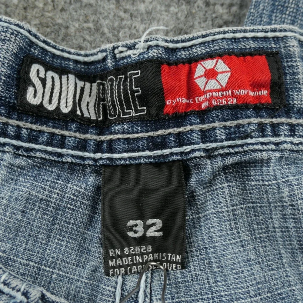 Southpole Jeans Mens 32x28 Red Tab Baggy Denim Y2K Hip Hop Skater Streetwear
